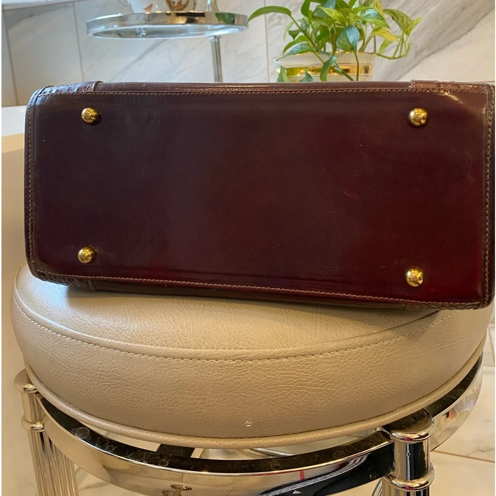 NWT Vintage Brahmin Addison Satchel Purse Merlot